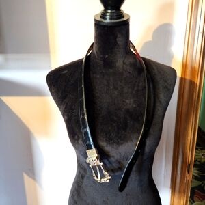 Beautiful Brighton® Black Croc Leather Belt